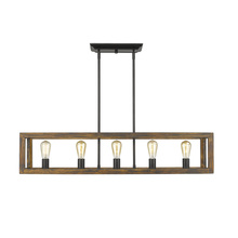  0270-LP BLK - Sutton 5 Light Linear Pendant in Matte Black